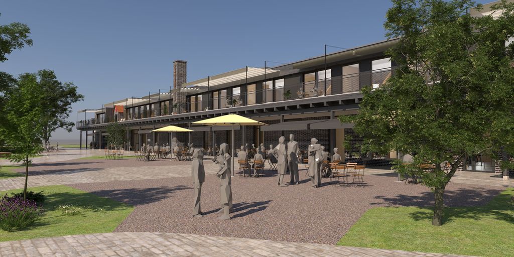 3D Rendering der Frontansicht von Somerville